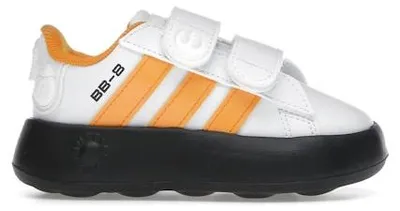 Immagine prodotto di adidas Grand Court 2.0 Star Wars, colore bianco cloud, dettagli arancioni e nero, (modello per bambini), taglia EU 20