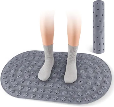 Productafbeelding van Siliconen acupressuurmat voor de voeten, inklapbare voetmassage mat, grote, draagbare mat voor het stimuleren van drukpunten, geschikt voor gebruik op kantoor