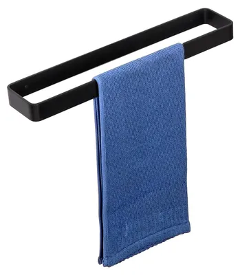 Produktbild von Handtuchhalter Handtuchstange selbstklebend - 40 cm - Schwarz