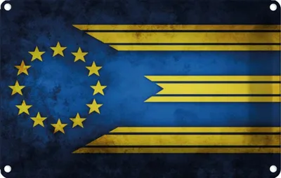 Produktbild von vianmo Blechschild 20x30 cm Europa Fahne Geburtstag Feiern Party Flagge Wappen