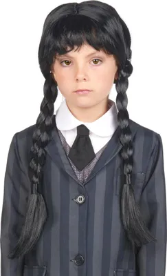 Produktbild von Gothic-Perücke Kostümaccessoire für Kinder schwarz - Einheitsgröße
