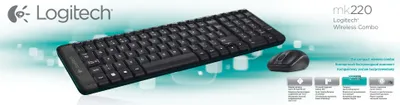 Obrázek produktu pro Logitech Wireless Combo MK220 Keyboard RF Wireless QWERTY English Black
