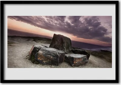 Produktbild von Bild 100x70 MDF-Rahmen Wandkunst Rock Landschaft