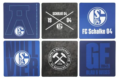 Produktbild von FC Schalke 04 S04 Kork-Untersetzer 6er-Set