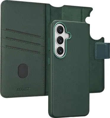 Immagine prodotto di Libreria in pelle Accezz 2 in 1 con MagSafe per Samsung Galaxy S26 - Verde cedro