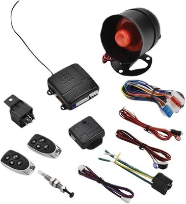 Produktbild von Autoalarm mit Keyless Entry und Stoßsensor - Fahrzeug Diebstahlschutzsystem + Zentralverschluss - 2 Fernbedienungen