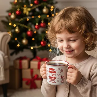 Kreative Keramische Weihnachtsbecher mit Henkel, Hauptbild