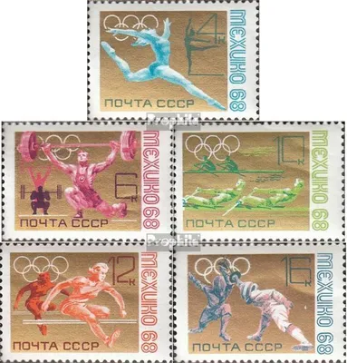 Produktbild von Briefmarken Sowjetunion 1968 Mi 3517-3521 (kompl.Ausg.) postfrisch Olymp. Spiele