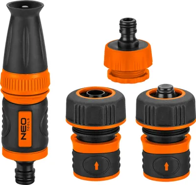 Image de NEO TOOLS Set 3/4 ", avec arroseur droit, raccords, raccord de robinet, jardin, pelouse, lavage de voiture