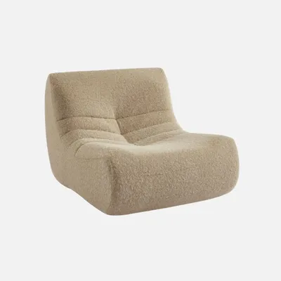 Produktbild von sweeek - Sessel mit Bezug im Alpaka-Look - Beige