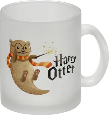 Produktbild von Harry Otter mit Zauberstab Glas Tasse