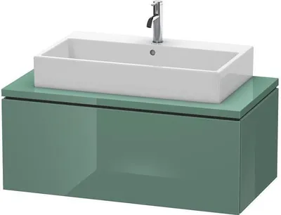 Produktbild von Konsolenunterschrank L-CUBE 400x1020x547mm weiß supermatt weiß supermatt
