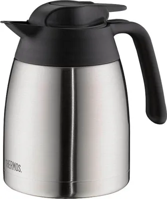 Produktbild von THERMOS Isolierkanne THV 1,0 Liter Edelstahl / schwarz