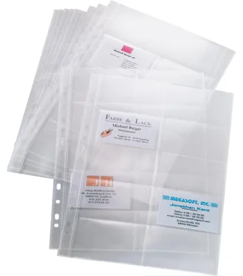 Obrázok produktu pre Sigel VZ351 - 10 Taschen - Transparent - Kunststoff - 20 Blätter - 200 Karten - 313 mm