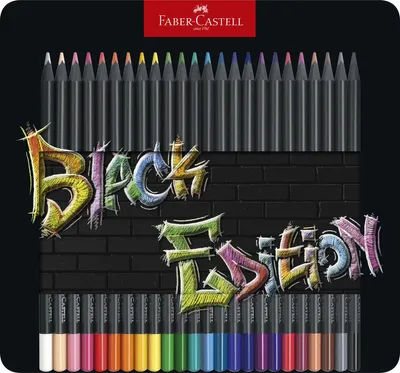 Produktbild von Black Edition Bunstift - 24er Metalletui. Packung mit 3 Stück