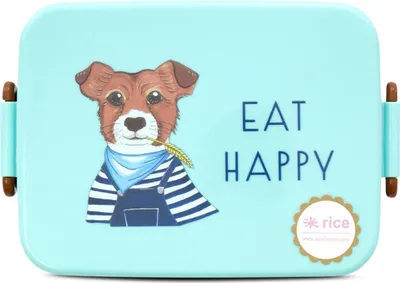 Produktbild von Rice Lunchbox Animal Farm - Hund Grün