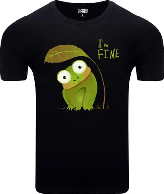 Immagine prodotto di Diarbo t-shirt da uomo con stampa divertente I'm fine nero taglia XXXL