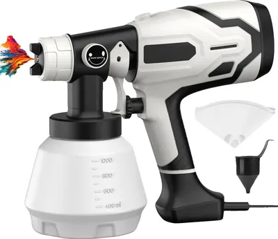 Obrázek produktu pro Lakovací stříkací pistole, 1000 ml nádoba, 5 trysek, 220 V, EU zástrčka