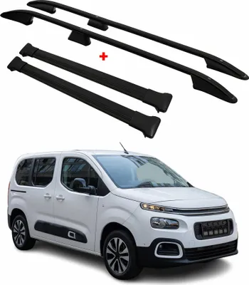 Image de Kit Barres de toit pour Citroen Berlingo 2018-2024 Alu Noir L1 Empattement Court