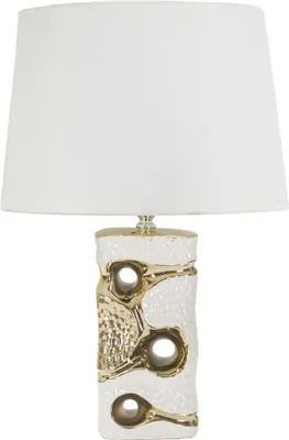 Obrázek produktu pro Stolní lampa Mauro Ferretti Florida E27 Ø 30x43,5 cm bílé zlato