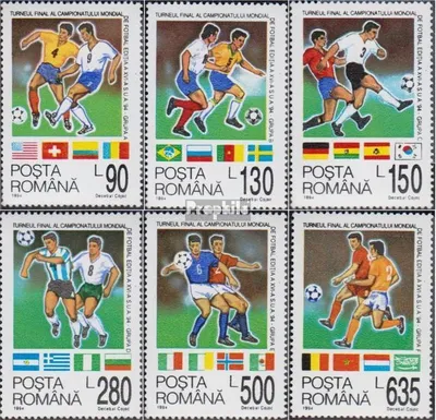 Produktbild von Briefmarken Rumänien 1994 Mi 4992-4997 (kompl.Ausg.) postfrisch Fußball WM USA94
