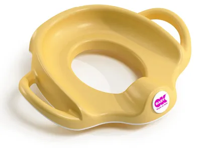 Produktbild von Okbaby Sofa-Toilettensitzverkleinerer mit rutschfester Kante, hoher Rückenlehne und breiten Griffen – Gelb