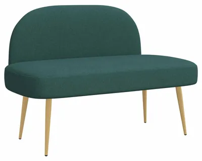 Image de Banc rembourré avec dossier Vert foncé 110 x 60 x 76 cm