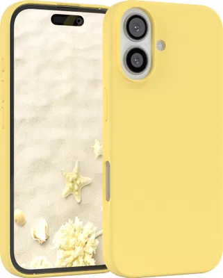 Produktbild von EAZY CASE Silikonhülle für Apple iPhone 16 Silikon Backcover Schutz in Gelb