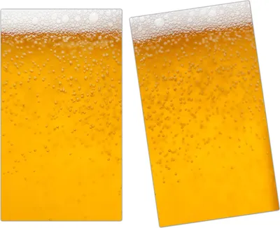 Produktbild von Spritzschutz Herdabdeckplatte Schneidebrett aus Glas Bierglas von Nahem 2-Teilig (60x52cm)