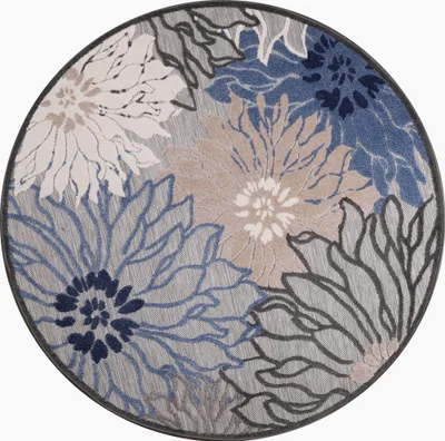 Produktbild von Teppich FLORAL 9033 GRAY 150x150 RUND