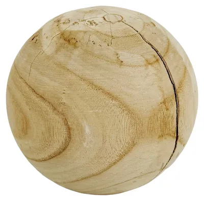 Obrázek produktu pro Dřevěná dekorace Koule Style Raw 15 cm - Paulovnie s přírodní prasklinou, by inspire