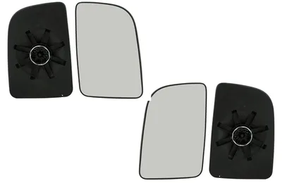 Produktbild von Spiegelglas passend für Mercedes Sprinter Set L R m. Träg. f. kurz Spiegel n. OE 9108112500 A9108112500 9108112400 A9108112400 Johns