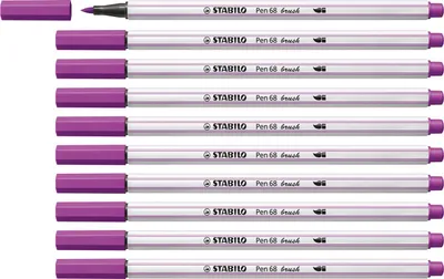 Immagine prodotto di 10x STABILO 568/58 penna a pennello Penna 68 pennello viola