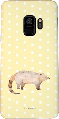 Produktbild von Mr. & Mrs. Panda Samsung Galaxy S9 Handyhülle Nasenbär - Gelb Pastell - Geschenk, Rüsselbär, Handy Schutzhülle, Hülle, Nasenbären, Bär, Cover, Smartphone, Lustige Sprüche