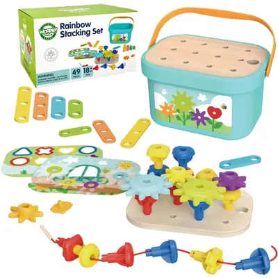 Produktbild von WOOPIE GREEN Montessori-Motorik-Bausatz 12-in-1