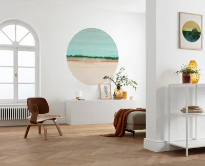 Produktbild von Komar Vlies Fototapete rund und selbstklebend - Beachside - Größe: 125 x 125 cm (Breite x Höhe)