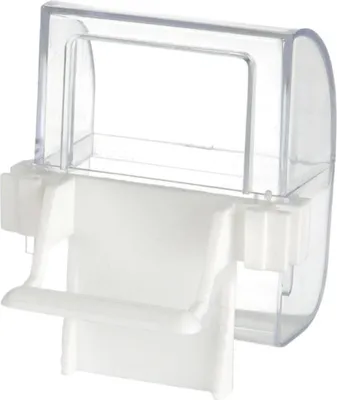 Produktbild von Beeztees Vogel Futter-und Wassernapf transparent/weiß - 2er Pack