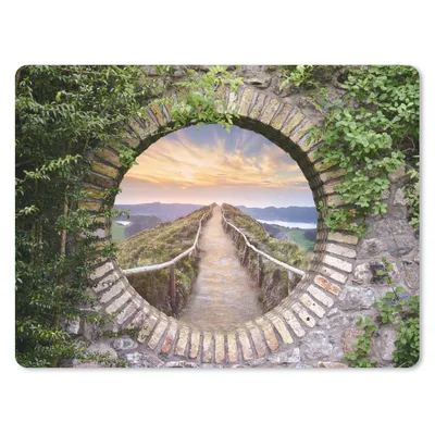 Produktbild von MuchoWow® Mauspad Mousepad Brücke - Meer - Blick - Sommer 40x30 cm - Mousepads - Maus Mat - Pad - Mausunterlage - Anti Rutsch
