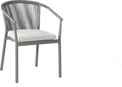 Produktbild von Sonnenpartner Finesse Gartenstuhl Sessel inkl. Kissen light-coal Alu mit Polyrope