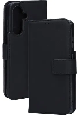 Produktbild von Mobiparts Handyhülle für Samsung Galaxy A26 Hülle Echtes Leder Klapphülle Geldbörse - Schwarz
