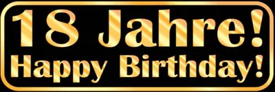 Produktbild von vianmo Holzschild 10x27 cm 18 Jahre, Happy Birthday Geburtstag Feiern Party