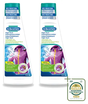 Produktbild von 2 x Dr. Beckmann High Tech Imprägniermittel für Sport- und Outdoorkleidung 2,5 kg - Vorratspackung - 2 Stücke