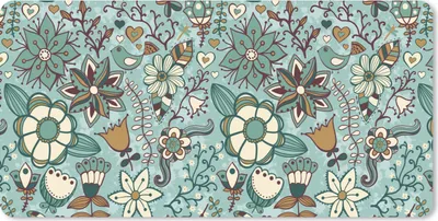 Produktbild von MuchoWow® Schreibtischunterlage Bohème - Winter - Blumen - Muster 80x40 cm - XXL Mauspad - Gaming Mauspad