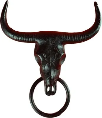 Produktbild von Handtuchhalter Gusseisen Stierschädel