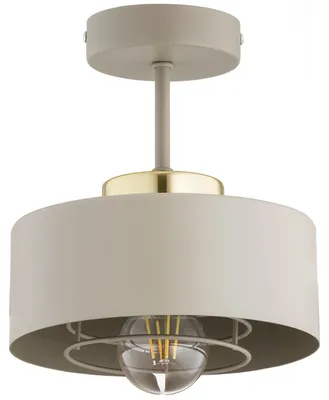 Produktbild von KAR-LIGHTING Deckenleuchte 1-flammig Beige, Metall, kompakt 24 x 20 x 20 cm – Wohnzimmer & Küche, E27-Fassung