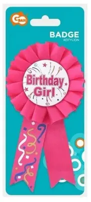 Zdjęcie produktu dla Kotylion Birthday Girl różowy - Godan