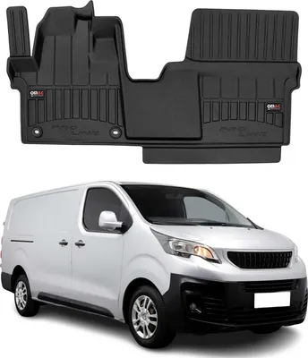 Image de Tapis de Sol pour Peugeot Expert 2016-2022 Caoutchouc TPE Noir