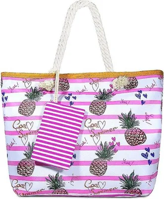 Produktbild von Famanu Strandtasche mit Reißverschluss - Mehrfarbig