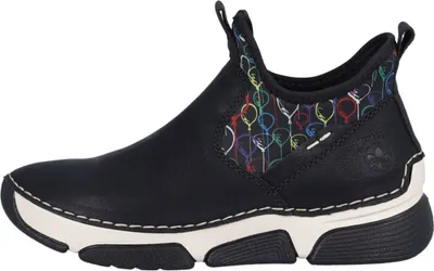 Produktbild von Rieker Damenstiefelette schwarz/schwarz-balao 4595700 (40/schwarz)