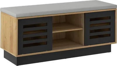 Immagine prodotto di Panca e scarpiera 2 in 1 con 6 scomparti e 3 ripiani regolabili 99,5 x 34,5 x 46 cm naturale